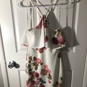 Papaya floral ruffle dress